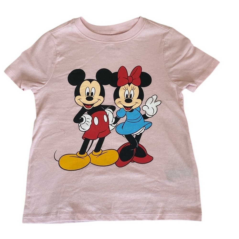 Disney Kids Pink Mickey and Minnie T-Shirt
